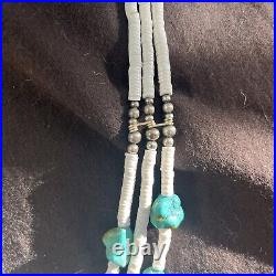 Vintage native american turquoise heishi necklace