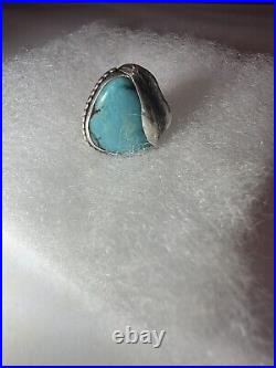 Vintage native american turquoise ring Size 11