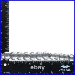 Vintage southwestern sterling silver pillow bead Native American necklace