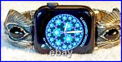 Vintage sterling Native American watch band modified to fit all Apple Watches