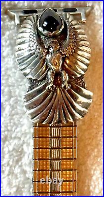 Vintage sterling Native American watch band modified to fit all Apple Watches