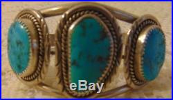 Vintage sterling Turquoise Cuff Bracelet Native American