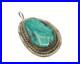 Vintage turquoise sterling silver Native American handmade pendant