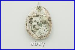 Vintage turquoise sterling silver Native American handmade pendant