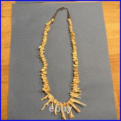 Vintage white coral navajo necklace