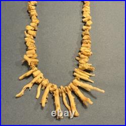 Vintage white coral navajo necklace
