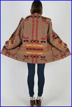 Vtg 70s Pendleton Harding Coat Southwestern Blanket Native American Field Jacket