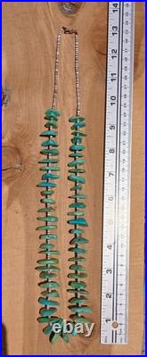 Vtg Chucky Turquoise Heishi Native American Navajo 27 Necklace