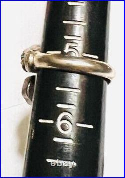Vtg Felicita Eustace Cochita Sterling Silver Carved Turquoise Bypass Ring SZ 5