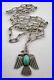 Vtg Fred Harvey Navajo Sterling Royston Turquoise Thunderbird Pendant Necklace