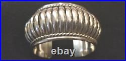 Vtg Native American Navajo PA Sterling Silver Cuff Bracelet Heavy