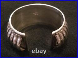 Vtg Native American Navajo PA Sterling Silver Cuff Bracelet Heavy