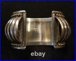 Vtg Native American Navajo PA Sterling Silver Cuff Bracelet Heavy