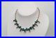 Vtg Native American Navajo Sterling Silver Turquoise Bear Claw Choker Necklace
