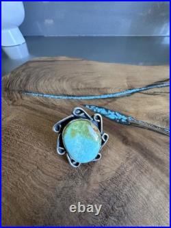 Vtg Native American Silver Large Turquoise Ring Size 7 Beauty