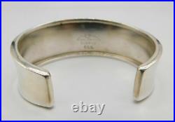 Vtg Native American Sunrise Carol Felley Sterling Silver Pueblo Cuff Bracelet