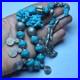 Vtg Native American beautiful Bead Turquoise silver Necklace unisex