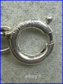 Vtg Navajo Sterling Silver & Black Onyx Modernist 18Bib Neclace 64g