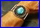 Vtg Old Pawn Turquoise S Silver Navajo NA Cuff Statement Piece New Paul CHEE Wow