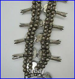 Vtg Sw N A Turquoise Squash Blossom Necklace Ry Sterling-new Price