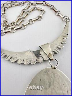 Vtg Thomas Tommy Singer Navajo Sterling Silver Corn Stalk Dangle Necklace