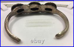 WOMENS Vintage native American Turquoise Cuff Bracelet STERLING SILVER 925