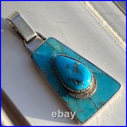 Winston Mason Sioux Vintage Sterling Silver Turquoise Pendant 35