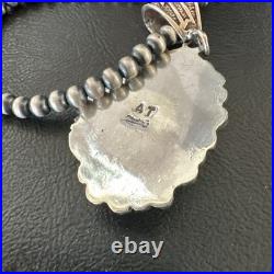 WoMens Navajo Pearls Sterling Silver Royston Turquoise Necklace Pendant 19362