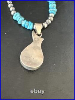 Women Kingman Turquoise Pendant Navajo Pearls Sterling Silver Necklace 14831 Women Kingman Turquoise Pendant Navajo Pearls Sterling Silver Necklace 14831