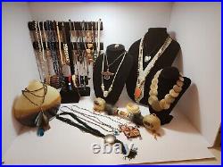 Women's Navajo Native American Jewelry Lot Necklaces Bracelets Earrings VTG