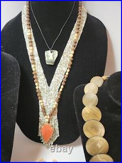 Women's Navajo Native American Jewelry Lot Necklaces Bracelets Earrings VTG