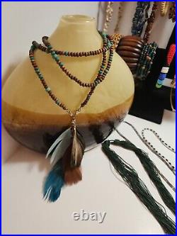 Women's Navajo Native American Jewelry Lot Necklaces Bracelets Earrings VTG