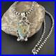 Womens Blue Turquoise Pendant Navajo Pearls Sterling Silver Necklace 15657