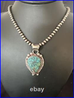 Womens Blue Turquoise Pendant Navajo Pearls Sterling Silver Necklace 15761 Womens Blue Turquoise Pendant Navajo Pearls Sterling Silver Necklace 15761