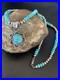 Womens Blue Turquoise Pendant Navajo Pearls Sterling Silver Necklace 20 13217