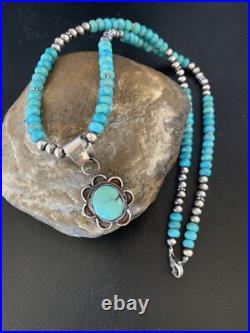 Womens Blue Turquoise Pendant Navajo Pearls Sterling Silver Necklace 20 13219 Womens Blue Turquoise Pendant Navajo Pearls Sterling Silver Necklace 20 13219