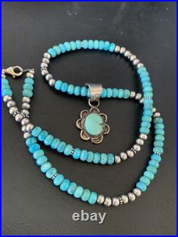 Womens Blue Turquoise Pendant Navajo Pearls Sterling Silver Necklace 20 13219 Womens Blue Turquoise Pendant Navajo Pearls Sterling Silver Necklace 20 13219
