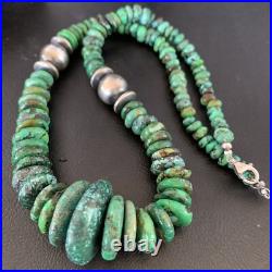 Womens Green Turquoise Bead Navajo Pearls Sterling Silver Necklace 13237 Womens Green Turquoise Bead Navajo Pearls Sterling Silver Necklace 13237