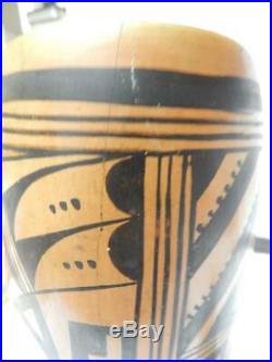 XLRG ANTIQUE VINTAGE HOPI INDIAN CYLINDER POT- HOPI HOUSE CORN SIGNATURE 9 1/1t