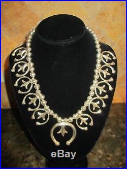 Xfine Rare Old Vintage Navajo Sterling Naja Necklace-108 Grams-a Beauty! No Res