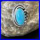 Yazzie Handmade Navajo Sterling Silver Blue Kingman Turquoise Ring Sz 8.5 19627