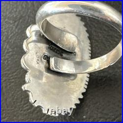 Yazzie Handmade Navajo Sterling Silver Blue Kingman Turquoise Ring Sz 8.5 19627
