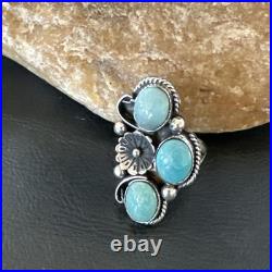 Yazzie Ring Green Turquoise Navajo Sterling Silver Cluster Size 8 19222 Yazzie Ring Green Turquoise Navajo Sterling Silver Cluster Size 8 19222